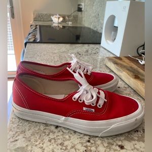 Red Vans lightly worn